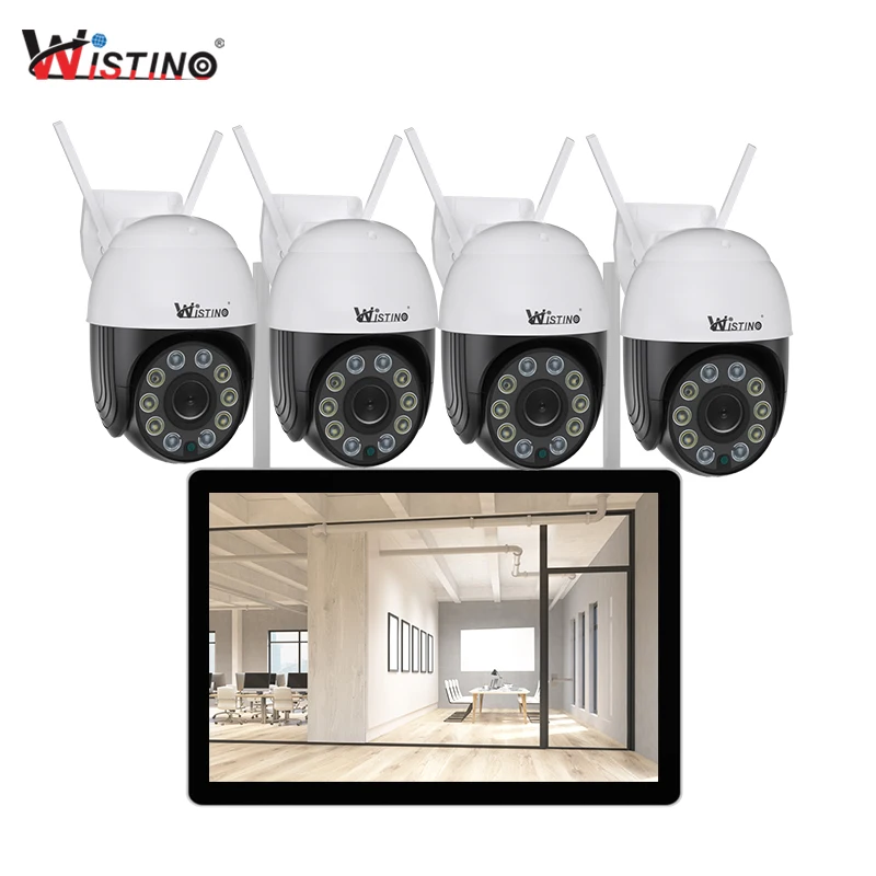 

Wistino 3MP HD LCD Wireless CCTV System Two Way Audio Waterproof PTZ WIFI IP Security Camera 8CH P2P NVR Video Surveillance Kit