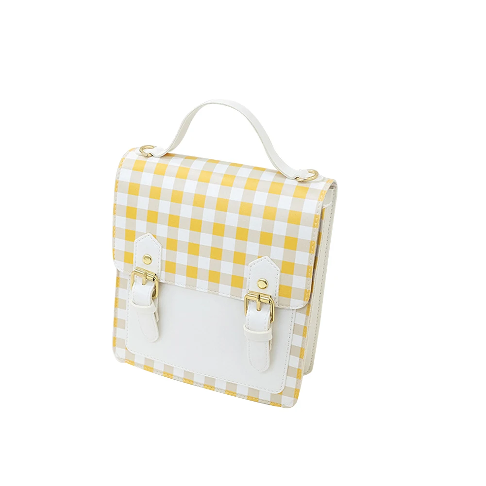 

Fashion Women Square Crossbody Bag Plaid Messenge Shoulder Bag Ladies Wear-resistant Mini Handbags