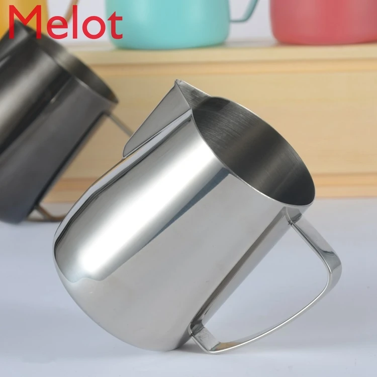 

Coffee Steam Pitcher Latte Art Pot New Milk Bubble Cylinder Coffee Machine Matching Milk Frothing Cup Fancy Pointed