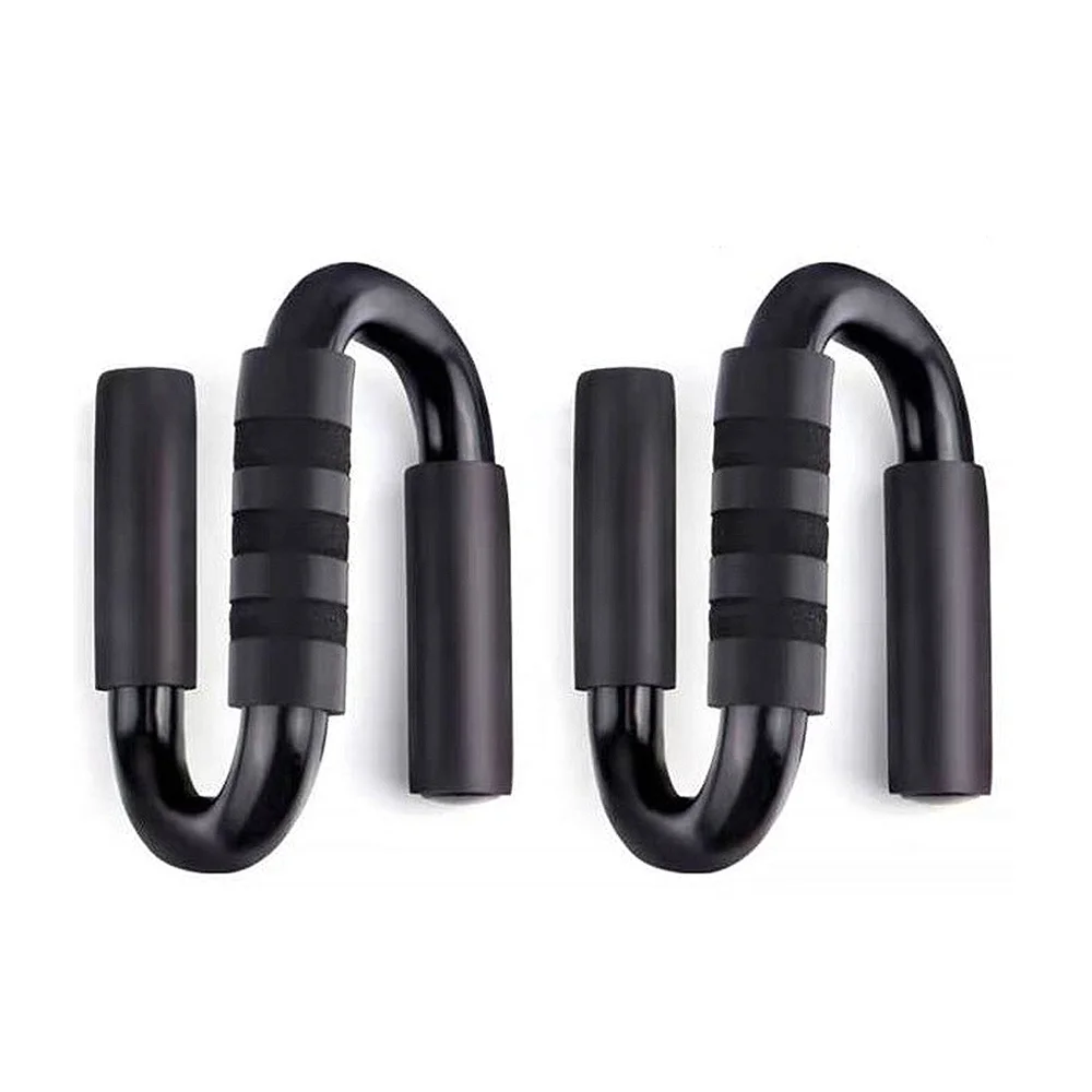 

1 Pair of Shaped Push Rack Fitness Push-Ups Stand Push-up Bracket Plank Fitness Abdominal Trainer Equipment (Black Handle)