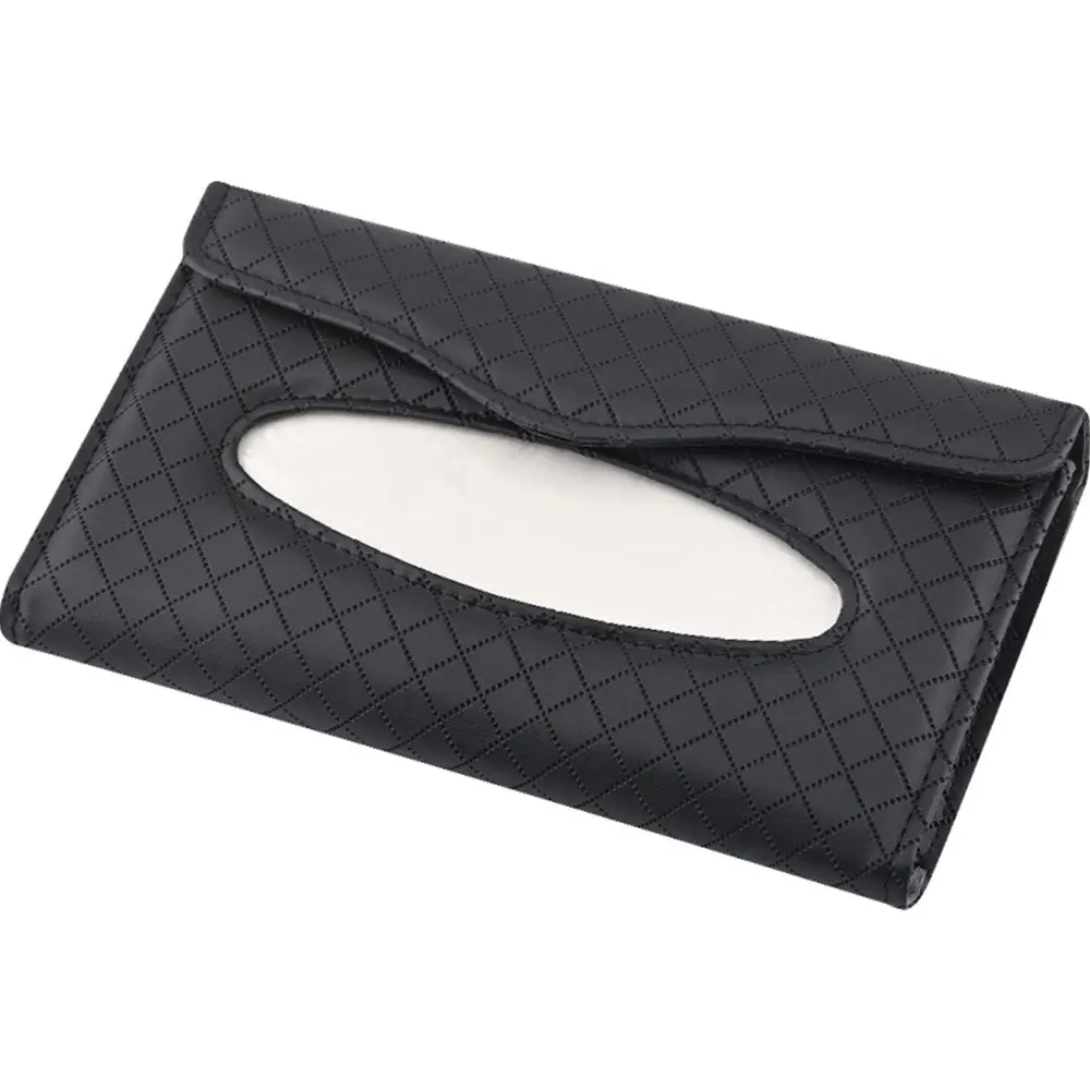 

Car Leather Tissue Box Car Sun Visor Center Console Armrest Box Tissue Boxes Holder Auto Interior Storage Decoration