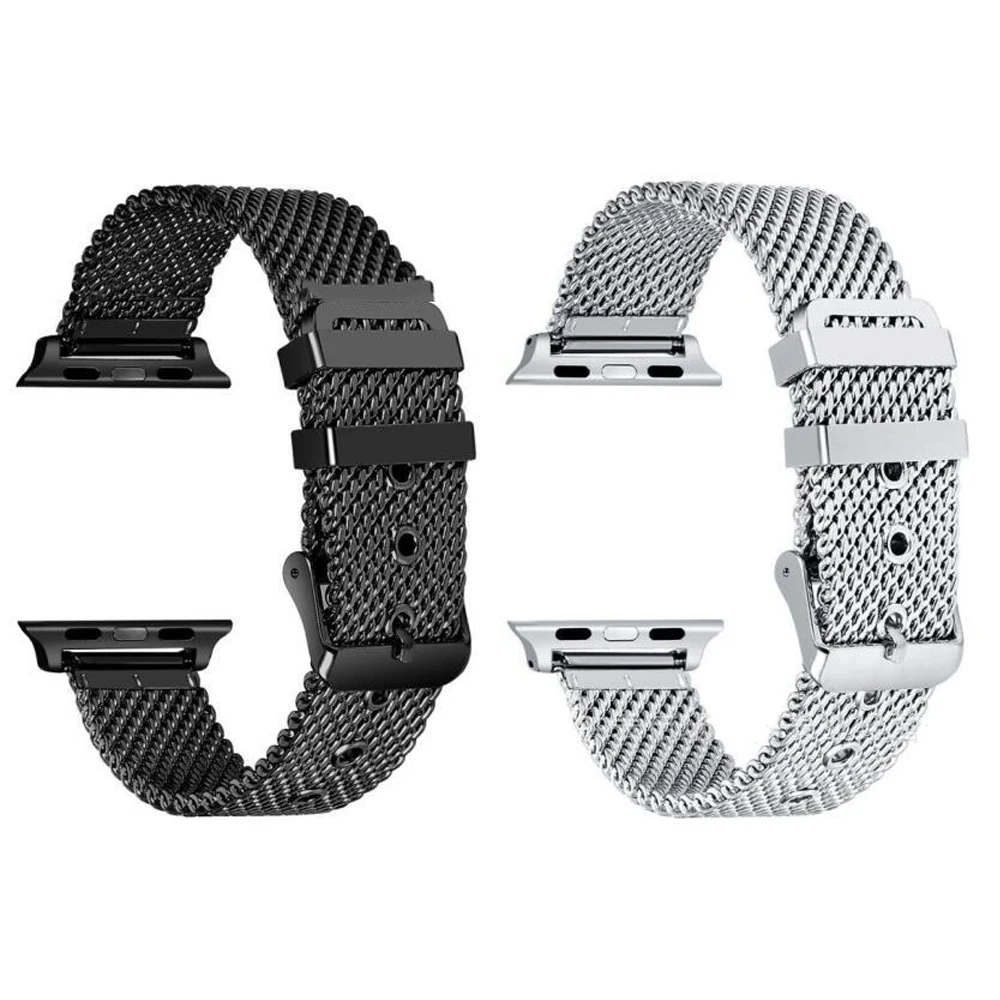 

Milanese mesh strap For Apple Watch band 44mm 40mm 45mm 41mm 42mm 38mm Genuine Bracelet belt iWatch series 3 4 5 SE 6 7 Band