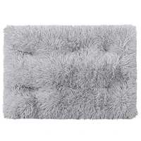 plush dog mattress dog bed long plush calming pet bed deluxe fluffy soft crate bed mat washable anti slip kennel pad for jum