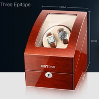 23 red wood baking watch shaker mini single electric watch box self winding watch receiver display watch winder box