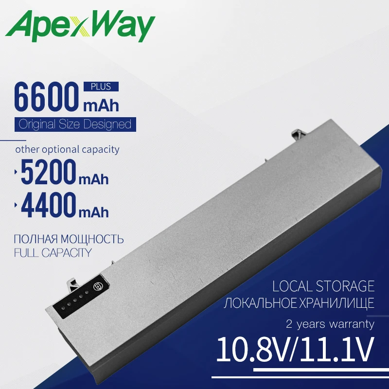Apexway 6600 мАч Новый аккумулятор для ноутбука DELL Latitude E6400 M2400 E6410 E6510 E6500 M4400 M4500 1M215 312 0215