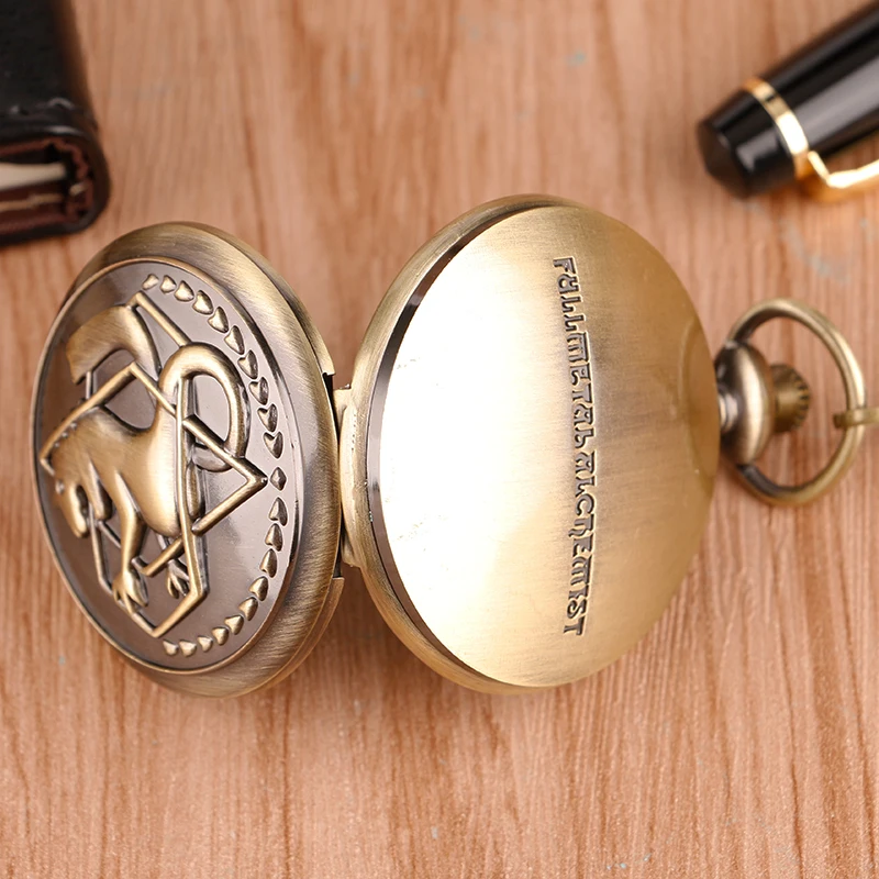 Fobs для мужчин женщин Стальной алхимик Эдвард Элрик кварцевые карманные часы