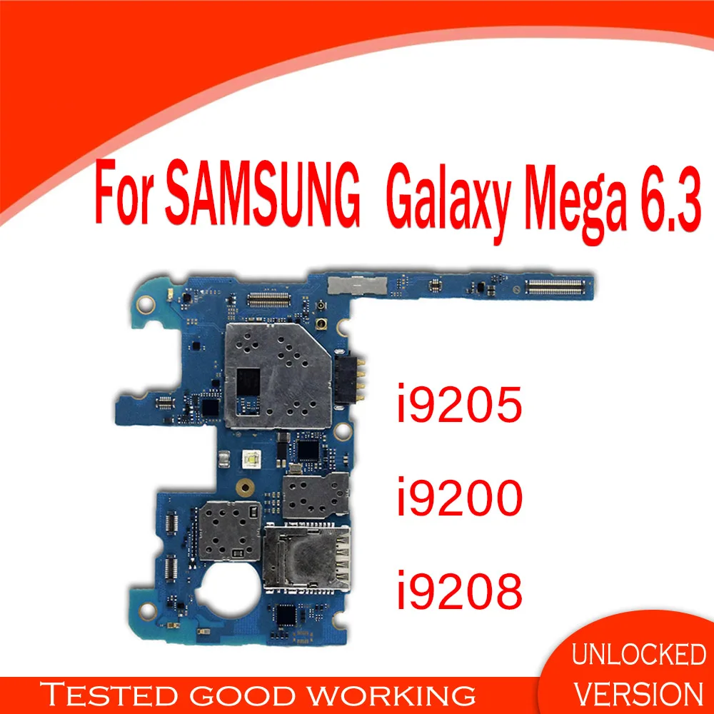 100% разблокированная материнская плата для Samsung Galaxy Mega 6 3 i9205 с системой Android