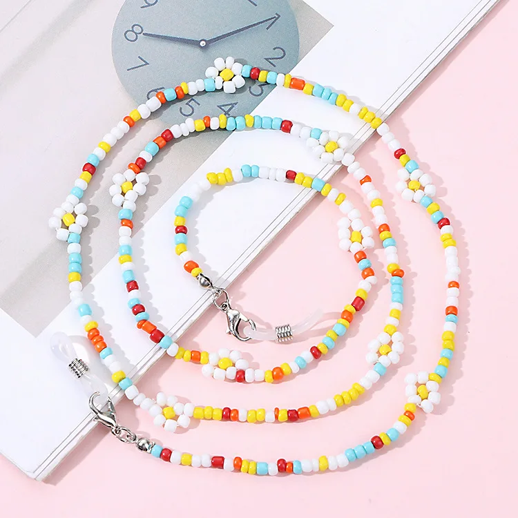 

Summer Boho Colorful Daisy Resin Seeds Beads Necklaces Handmade Collar Clavicle Choker Statement Collares Women Jewelry