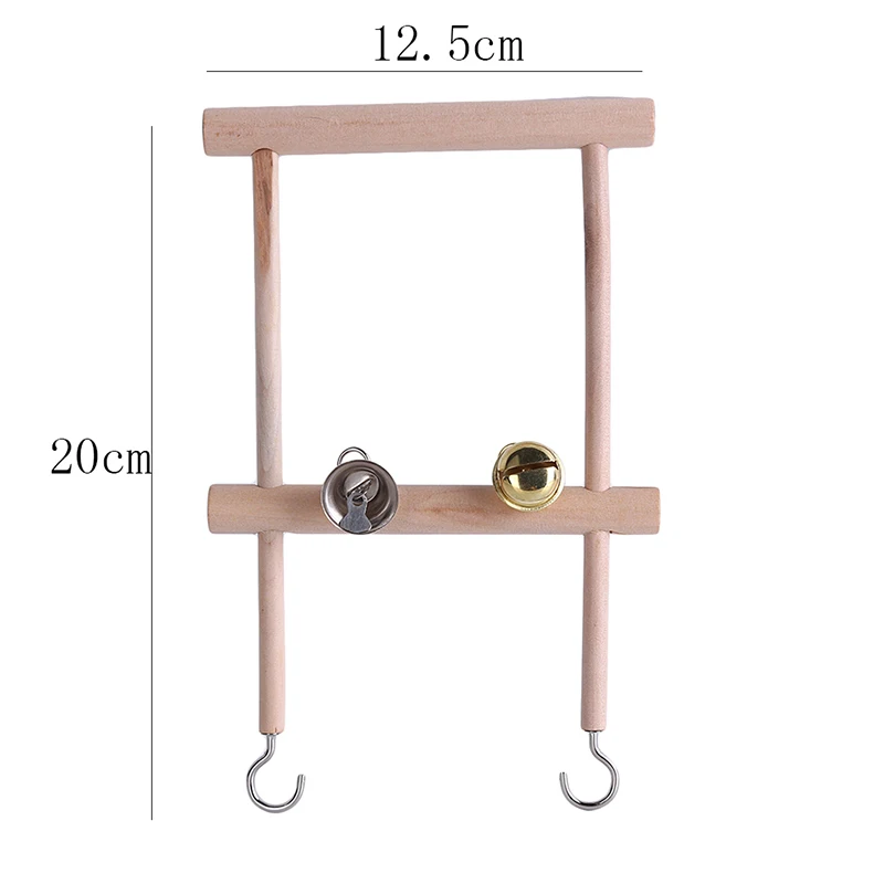 Wooden Stand Ladders Climber Bird Playground Toy Swing Cage Hanging Chew Toys For Birds | Дом и сад