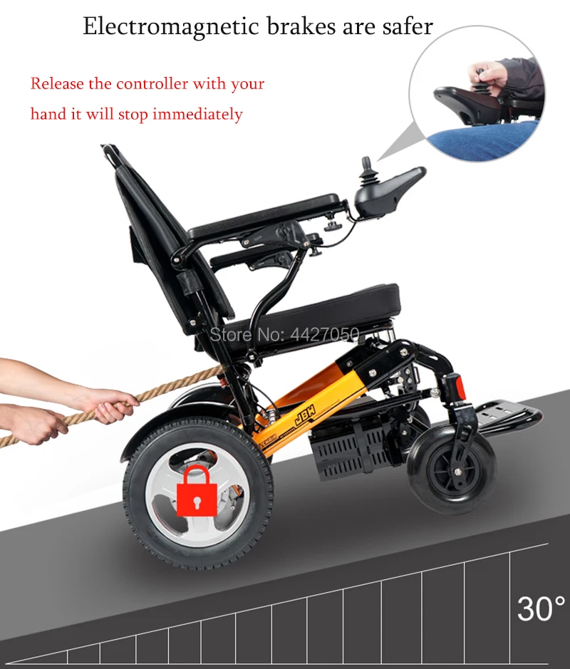 

Легкая переносная алюминиевая складная инвалидная коляска с электроприводом для пожилых людей, 150 кг