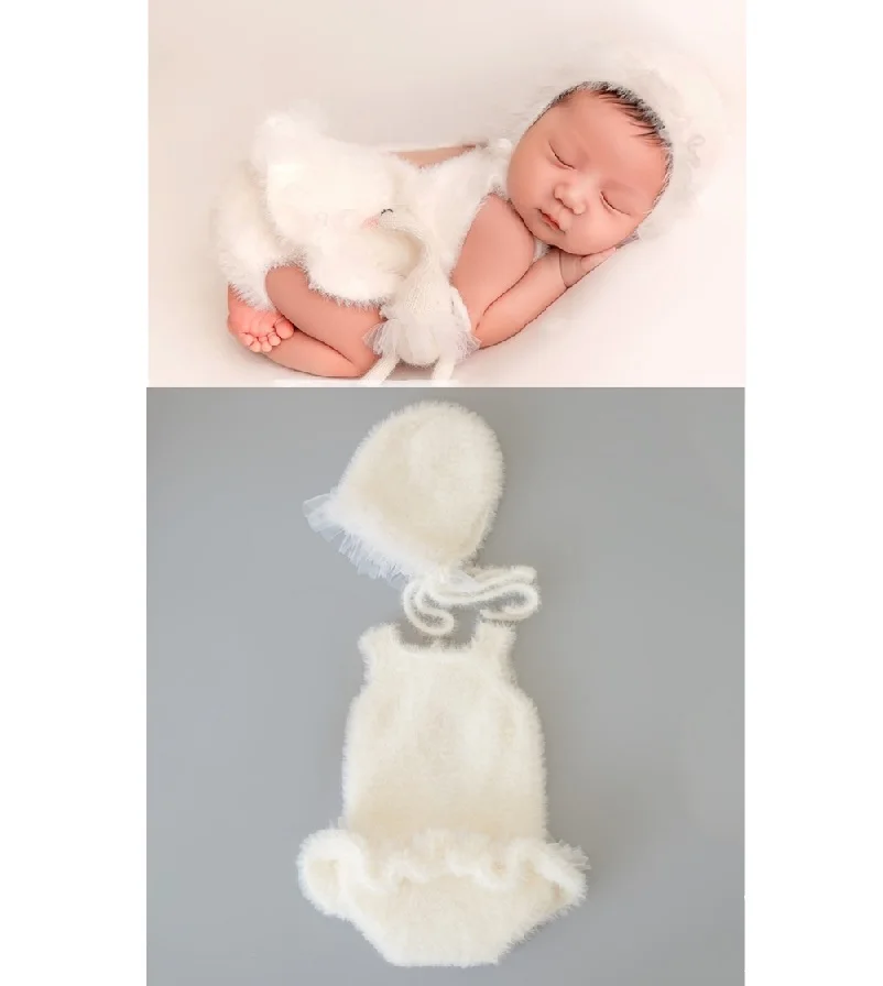 Traje de princesa de encaje para beb&eacute; ni&ntilde;a, accesorios de fotograf&iacute;a reci&eacute;n nacido, mono, pelele, ropa de fotograf&iacute;a-4