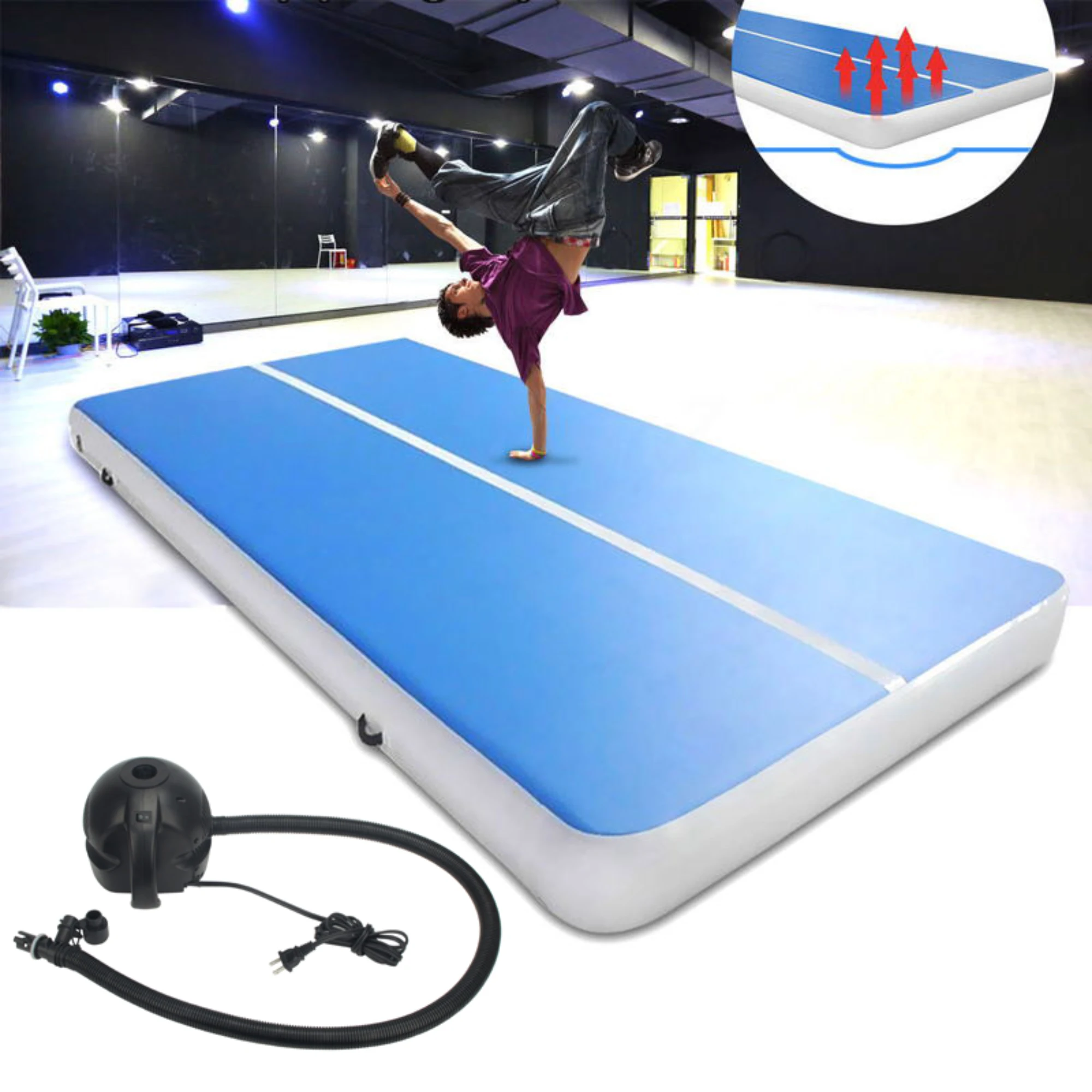 

Free Shipping (4M5M6M)*2M*0.2M Airtrack Tumbling Mat Gymnastics Mattress Pvc Inflatable Air Track Floor Mat For Tranning Mat