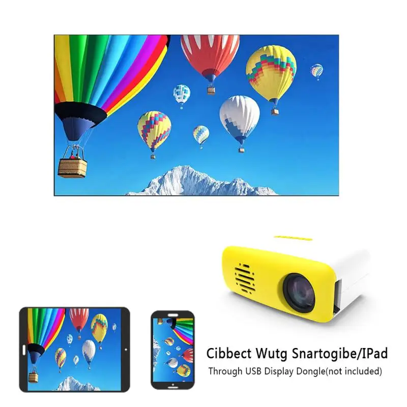 Светодиодный мини-проектор full HD портативный домашний кинотеатр проектор 1080P