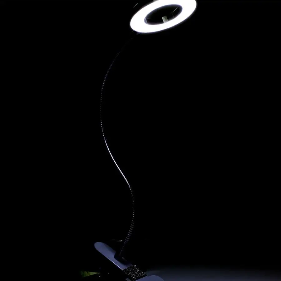 USB круг для макияжа, татуировка, Светодиодный настольный светильник, для бровей, губ, тату, салон красоты, лампа для чтения, дизайн ногтей, тату, макияж, светодиодный светильник с зажимом