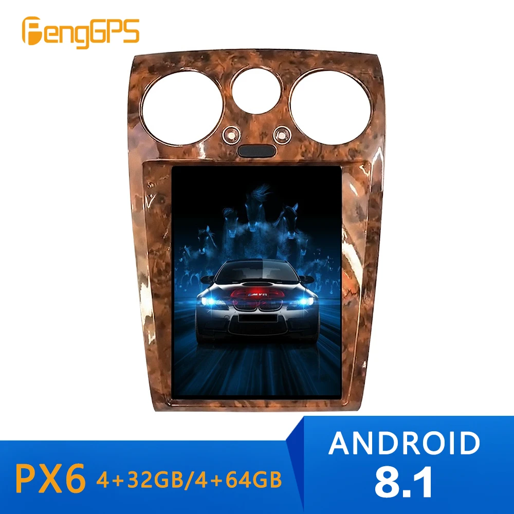 Автомобильное радио в стиле Тесла Android 8 1 вертикальный экран для Bentley Flying Spur Continental