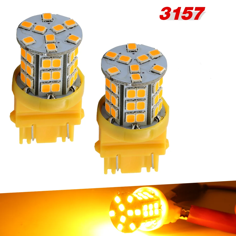 20/50pcs 12V DC 10W Led Bulb DRL 3157 45SMD 2835 Led Auto Lamp T25 3157 LED Turn Signal Light DRL Parking Light Bulbs