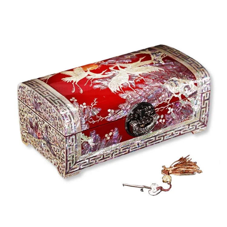 

FHbiz Custom Luxury High quality Jewelry Shell Velvet Wedding wooden crafts Storage Gift Box Packaging organizer with logo
