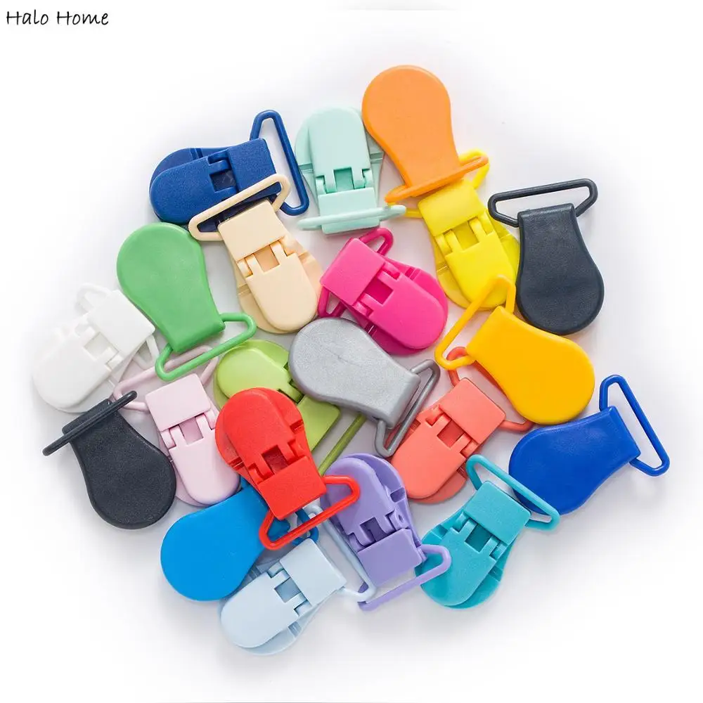 

5pcs Plastic Pacifier Suspender Clips Binky Paci Dummy Soother Teething Ring Leash Bib Clamp Snap Holder