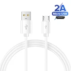 1M 2M микро USB кабель 2A Microusb Быстрый зарядный кабель USB шнур для зарядки для Xiaomi Redmi Note 5Note 4 Pro 6A 6 Plus