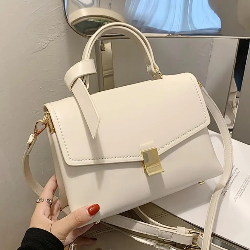 

Elegant Female Square Tote bag 2020 New High quality PU Leather Women's Designer Handbag High capacity Shoulder Messenger Bag