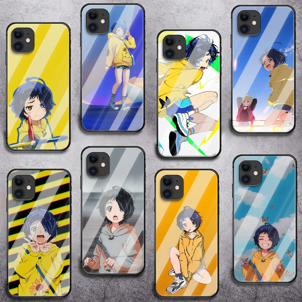 

Anime Wonder Egg Tempered Glass Phone Case For IPhone 5 6 7 8 11 12 13 S SE X Xs Xr Plus Pro Max IPhone13 Mini Cover Cell Back