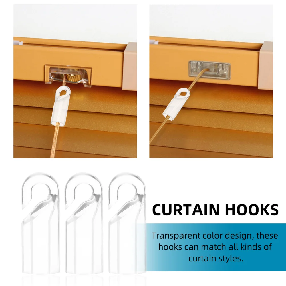

20Pcs Simple Fashion Curtain Hooks Curtain Accessory Transparent