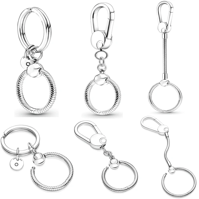 

New pendant pendant keychain DIY pendant personalized design keychain original 925 sterling silver beads ladies jewelry gifts