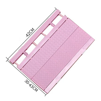 42-30-43cm-pink Регулируемый шкаф, органайзер для хранения полки экономии пространства шкаф декоративные полки для шкафа держатели Настенные кухонная стойка - Цвет: 42-30-43cm-pink