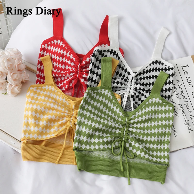 Кольца дневник Лето Для женщин ремешками топы с рюшами спереди на завязках