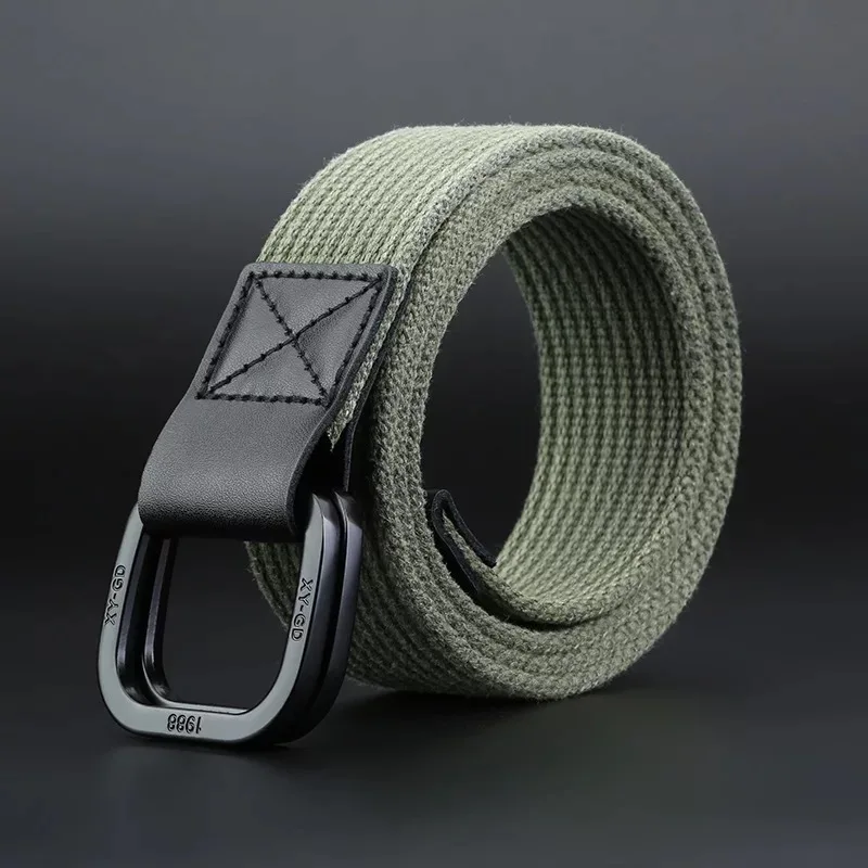 

The new double-ringed canvas belt men's hundred woven canvas belts