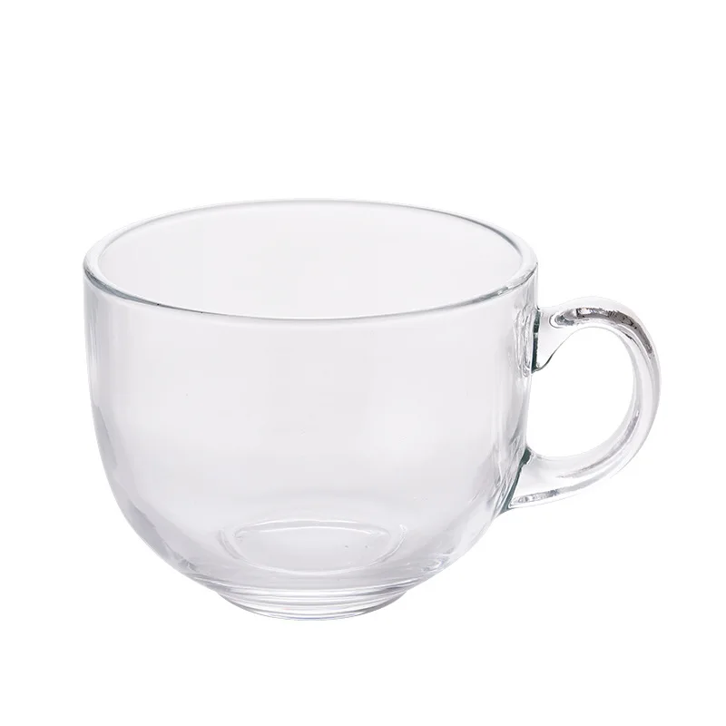 

Large Glass Cup Cereal Bowl 480ml Tempered Glassl Glass Bowl Heat-Resistant Fruit Salad Bowl Ice Cream Dessert Breakfast Bowl