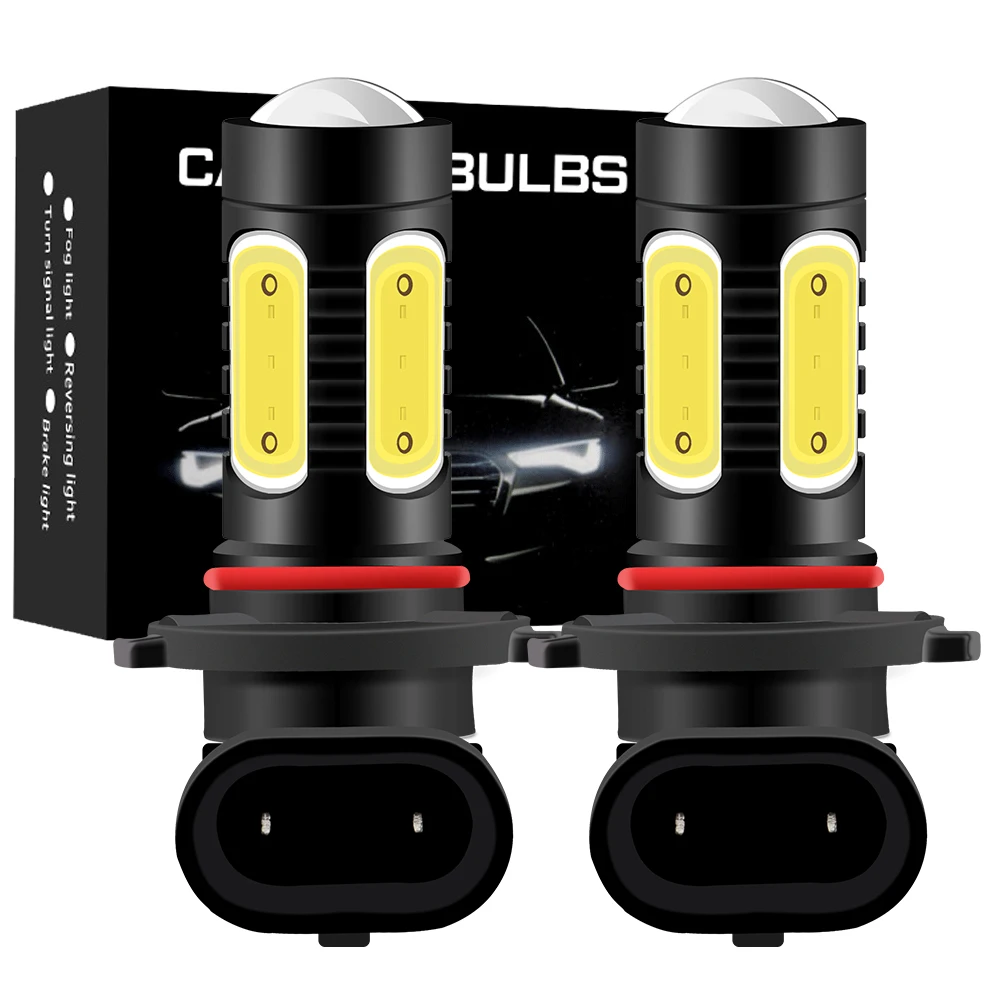 2Pcs H8 H11 Led HB4 9006 HB3 9005 Fog Lights Bulb COB White Ice Blue Golden Yellow Car Lamp H16 PSX24W PSX26W Auto Light 12V 24V