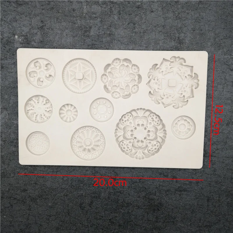 Круглая Форма Кружева Силиконовые Формы 3D Для Украшения Торта Шоколадная
