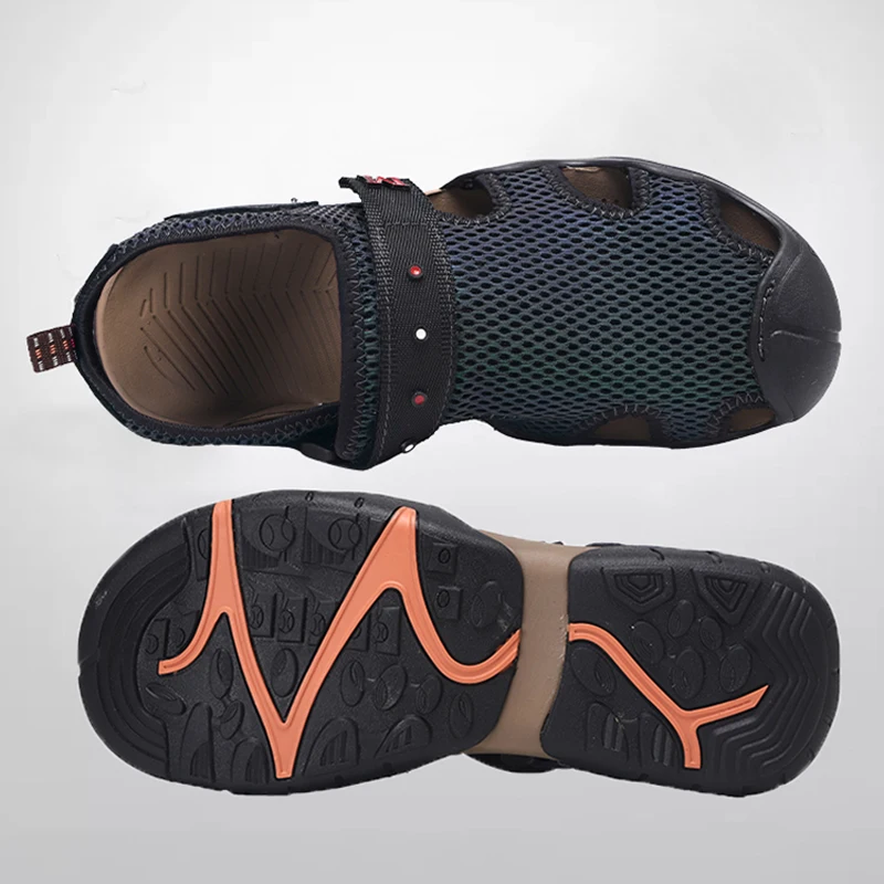 New Summer Men's Sandals Breathable Men Shoes Quality Beach sandalias hombre Outdoor Casual Shoes Roman Slippers Big Size 39-48