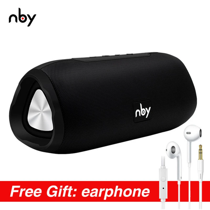 Black NBY 6670 портативный Bluetooth динамик FM радио 10 Вт водонепроницаемый беспроводной громкий динамик 3D стерео музыка звук открытый сабвуфер, колонки - Цвет: Black
