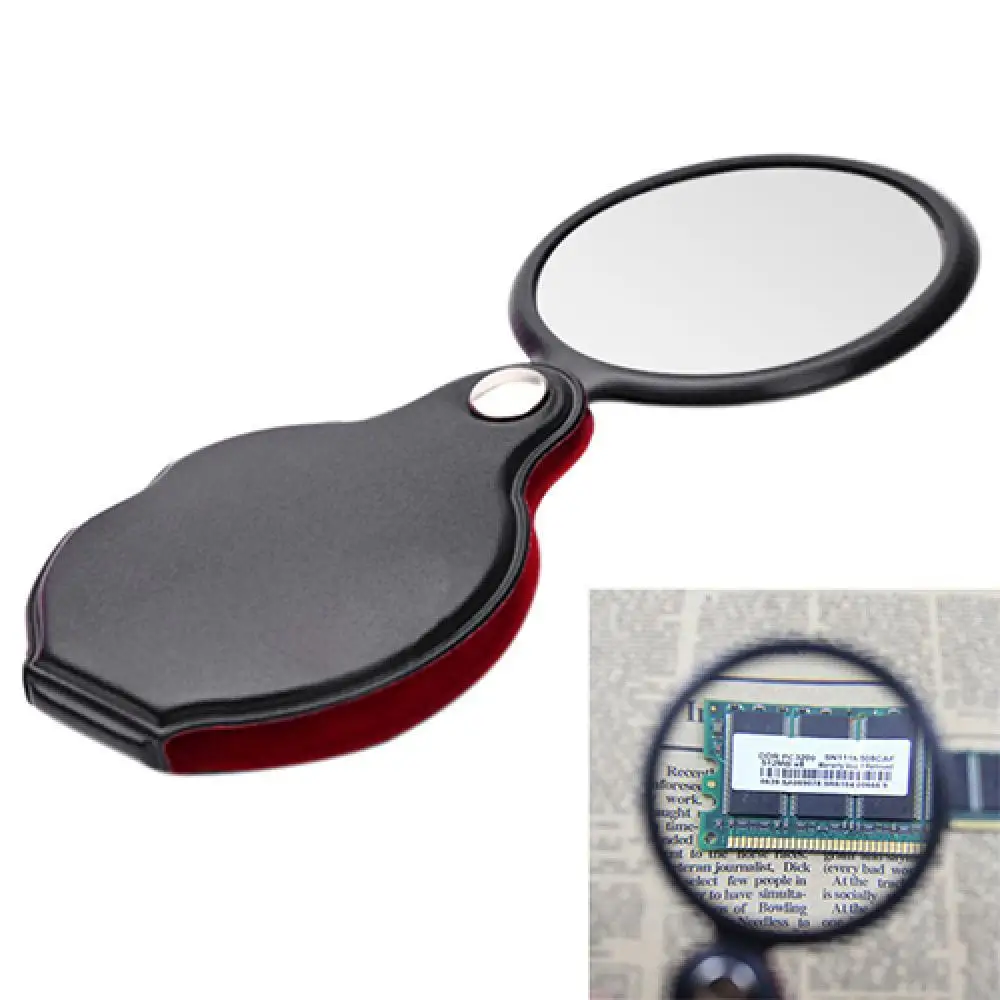 

Slim Thin Reading Pocket Magnifying Glass 60mm 6x Loupe Folding Magnifier