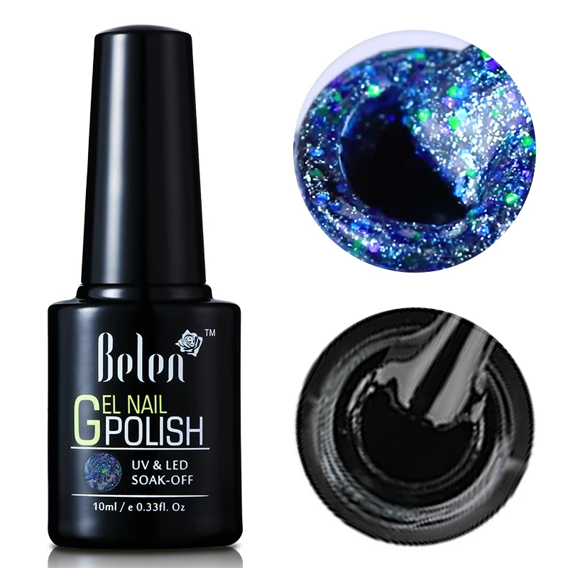 Belen Цветной Гель лак для ногтей 10 мл розовое золото блестящий отмачиваемый УФ