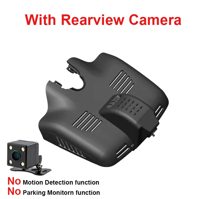 Kampacar автомобильный Wifi DVR Dash камеры видео-Рекордеры для Mercedes Benz CLC серии C Class W204 W205 260 два видеорегистратора камеры - Название цвета: With Rear Lens