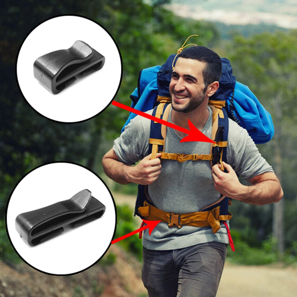 5 шт. ремень петля скольжения Хранитель слайдер пряжки черный Пластик