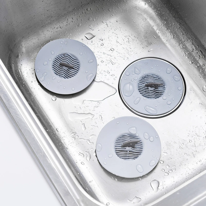 Силиконовая сливная пробка для ванной комнаты фильтр раковины в форме акулы