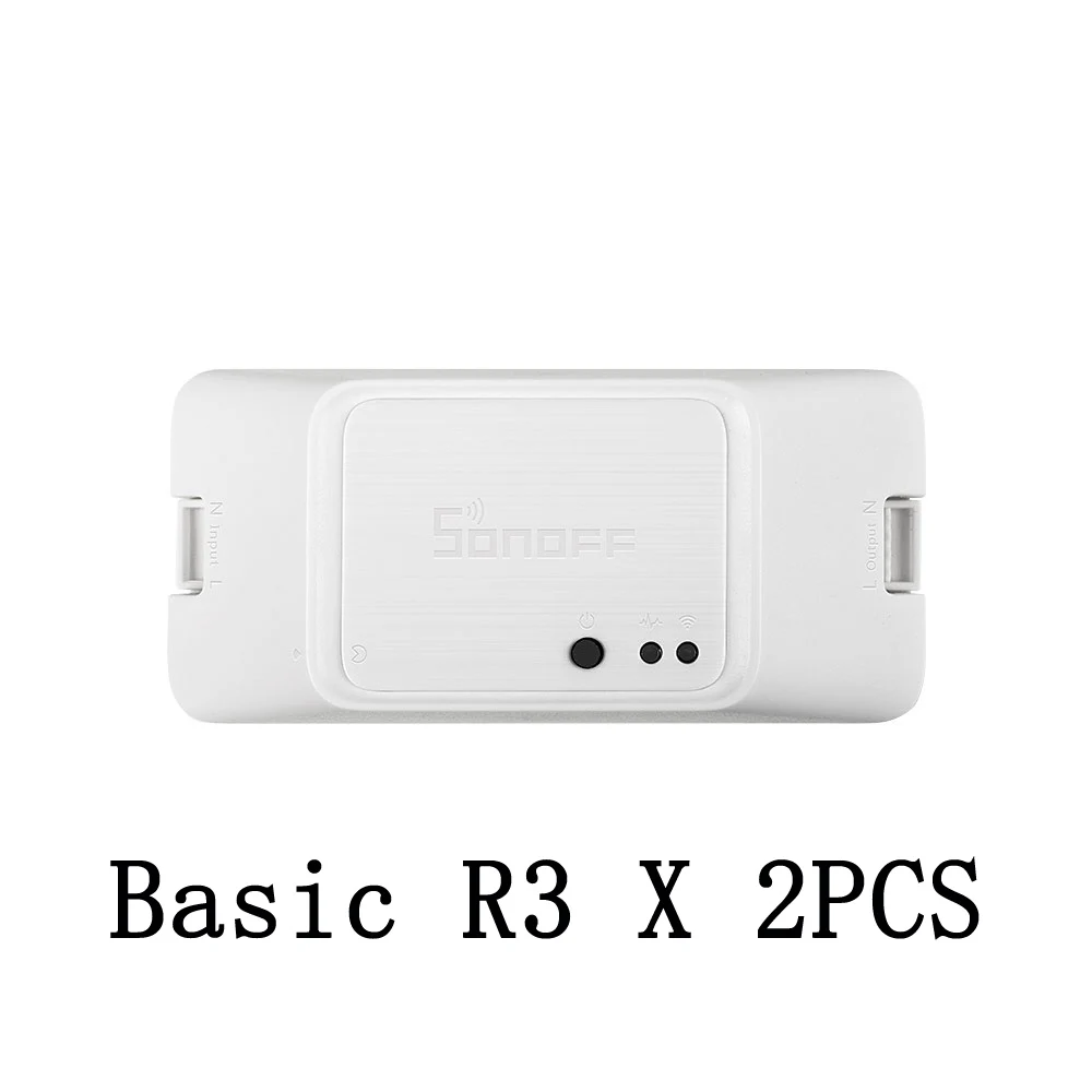 BASICR3 2PCS SONOFF BASIC R3 wifi DIY умный переключатель светильник таймер поддержка приложение/голос/LAN дистанционное управление mart ВКЛ/ВЫКЛ - Комплект: BASICR3 2PCS