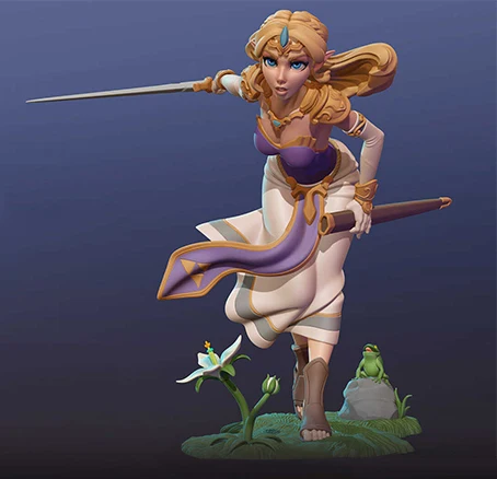 

1/24 75mm 1/18 100mm Resin Figure Model Female Warrior Unpainted No Color RW-286