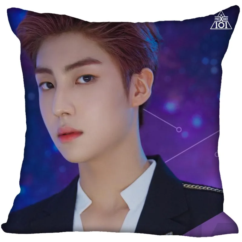 7 KPOP X1 печатная квадратная наволочка модное декоративное двустороннее атласное с узором Наволочка на заказ ваш подарок изображения - Цвет: 7