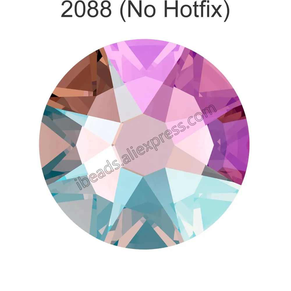 Lt. Rose 223 SHIM F 24 шт.) Оригинальные кристаллы Swarovski 2058 XILION 2088 XIRIUS Rose без горячей фиксации стразы с плоской задней частью для украшения ногтей - Цвет: Lt. Rose 223 SHIM F