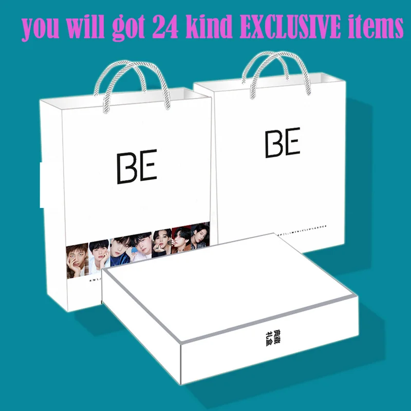 

Exclusive Production Kpop Bangtan Boy New Album BE Gift Box Kpop Korean Card Sticker Keychain Magazine Album Gift Box