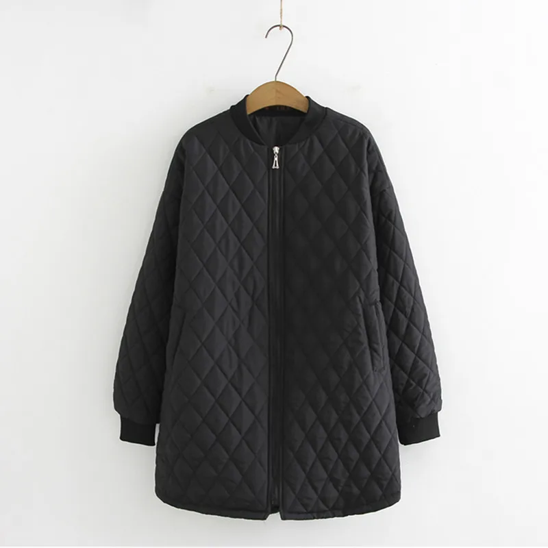 Cotton Jacket Women Parka Clothing Loose Mid-Length 2023 New Autumn Winter Coat Female Zipper Windbreaker Outerwear