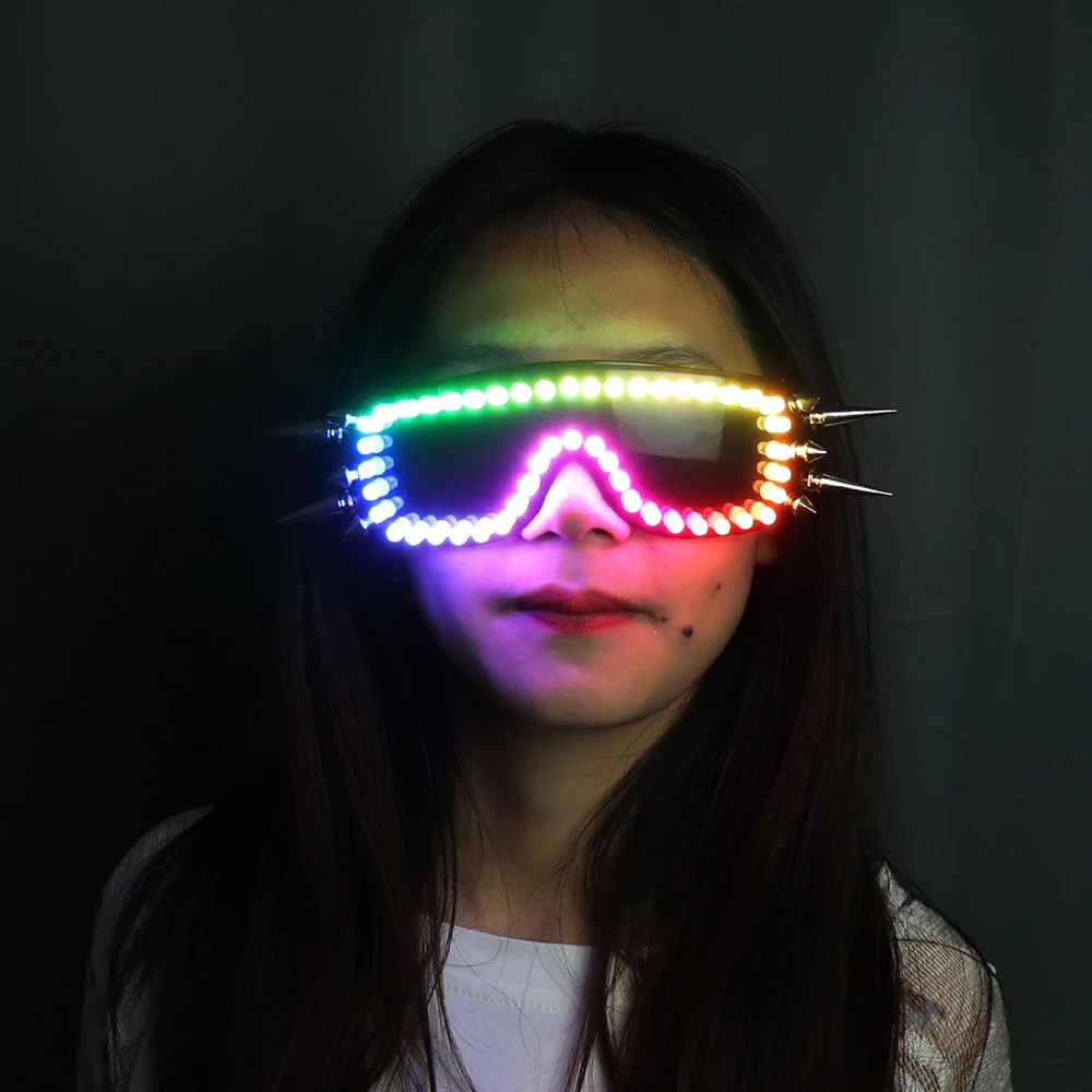 Пиксельные умные светодиодные очки полноцветные лазерные с прокладками