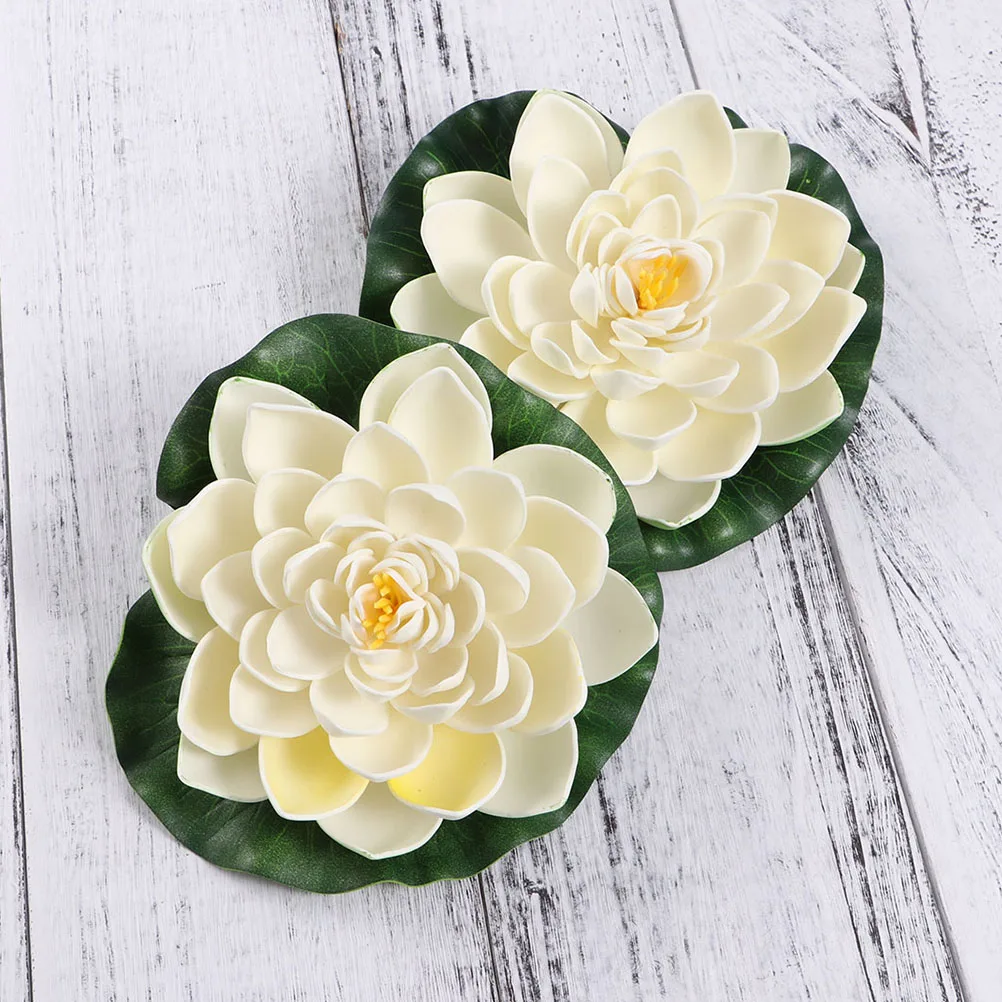 5 шт. Искусственные белые листья лотоса цветы водяные пруды лист искусственная