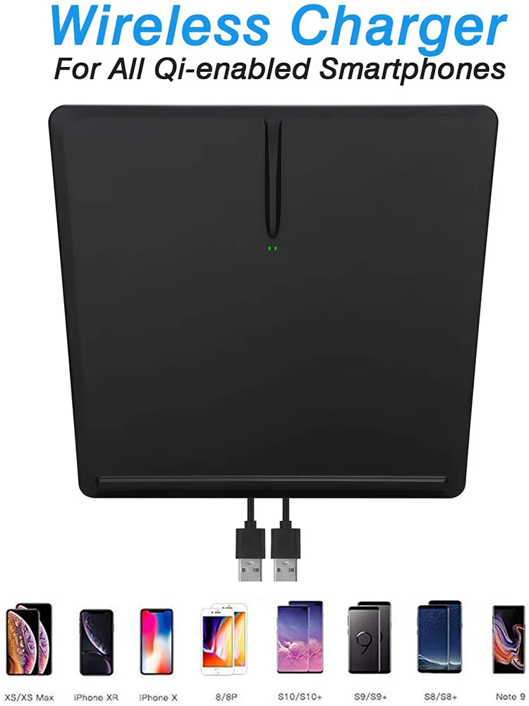 Беспроводное зарядное устройство для телефона двойное противоскользящее