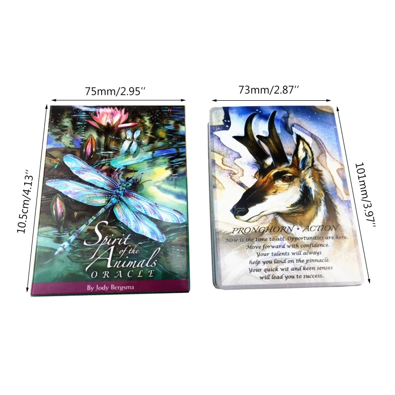

2021 New Spirits Of The Animals Oracle Full English 52 Cards Deck Tarot Party Board Game H58D